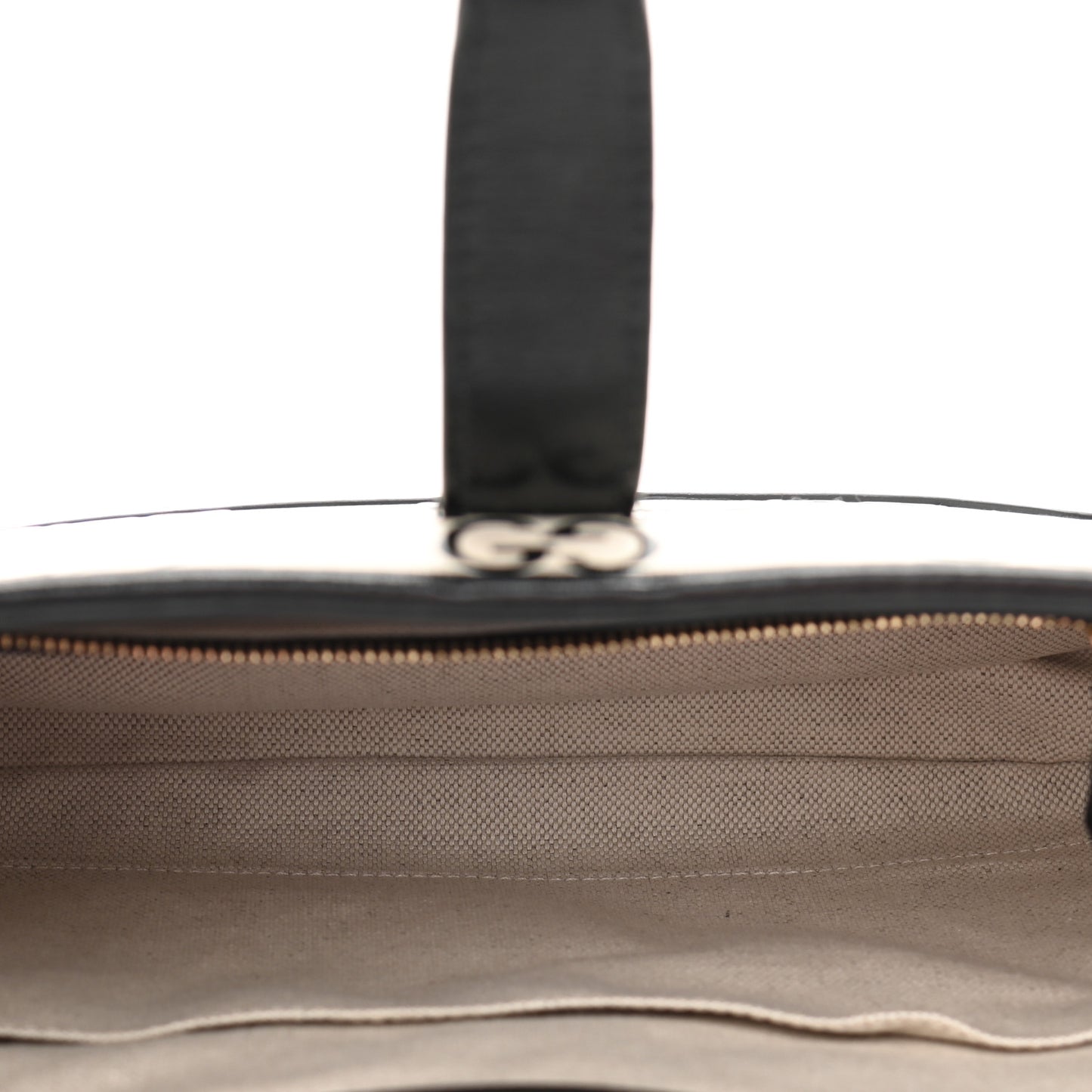 Azalea Calfskin GG Monogram Bi-Color Debossed Small Jackie 1961 Hobo Mystic White Black