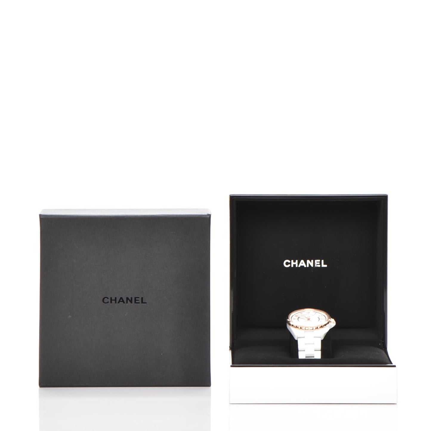 Stainless Steel 18K Beige Gold Ceramic Diamond 36.5mm J12 Automatic Watch White