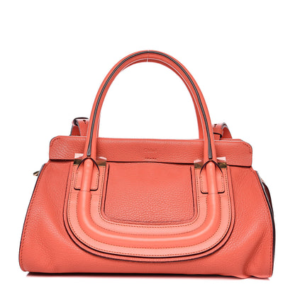 Chloe Lambskin Medium Everston Satchel Coral 1 of 12