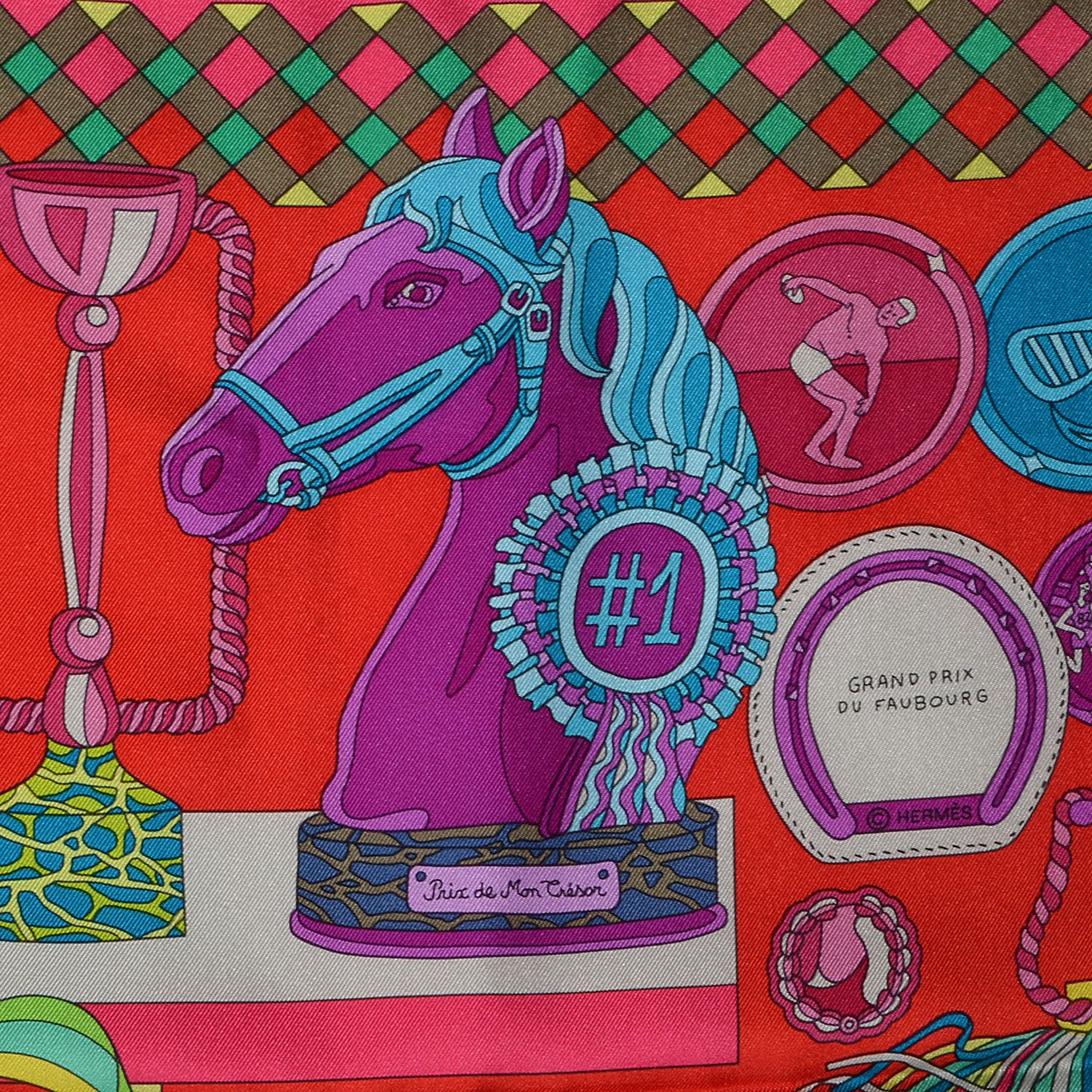 Hermes Silk Les Trophees Scarf 90 4 of 6