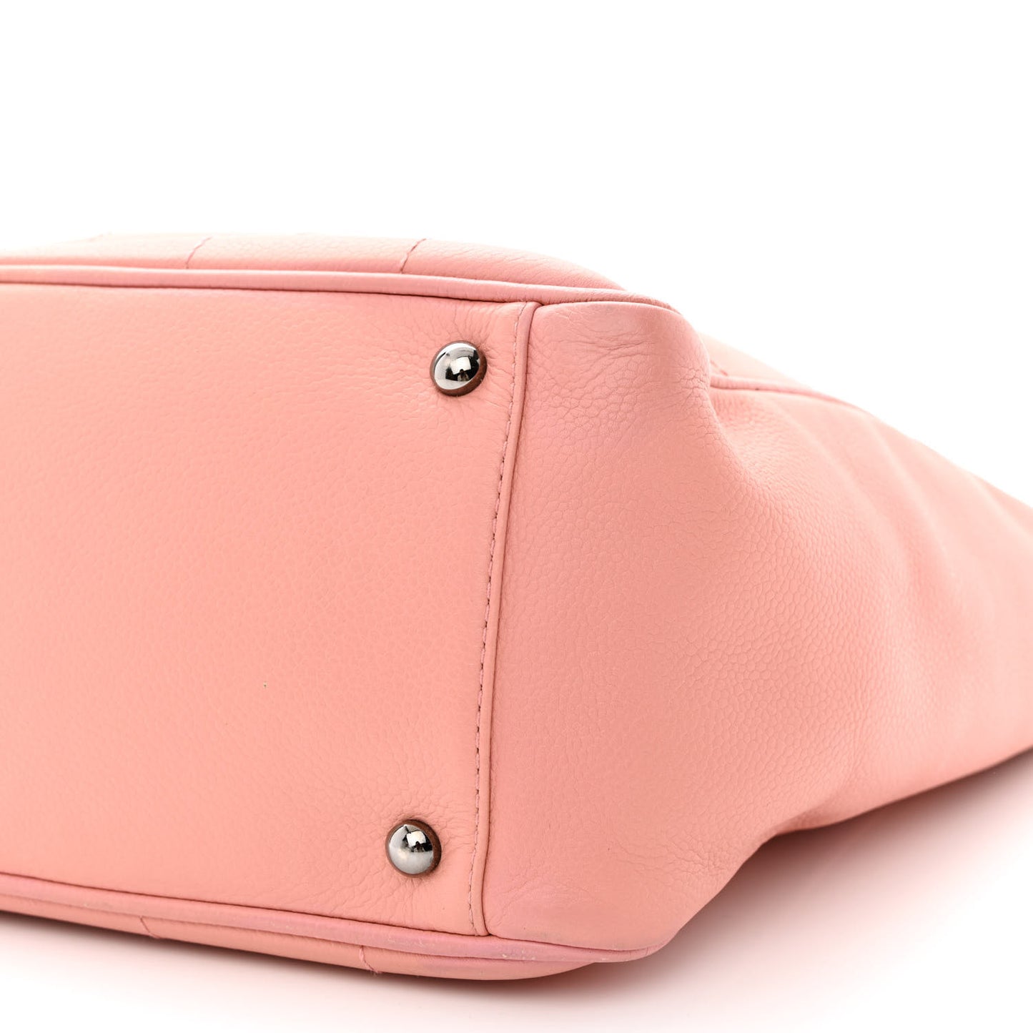 Caviar Square Stitched Tote Pink