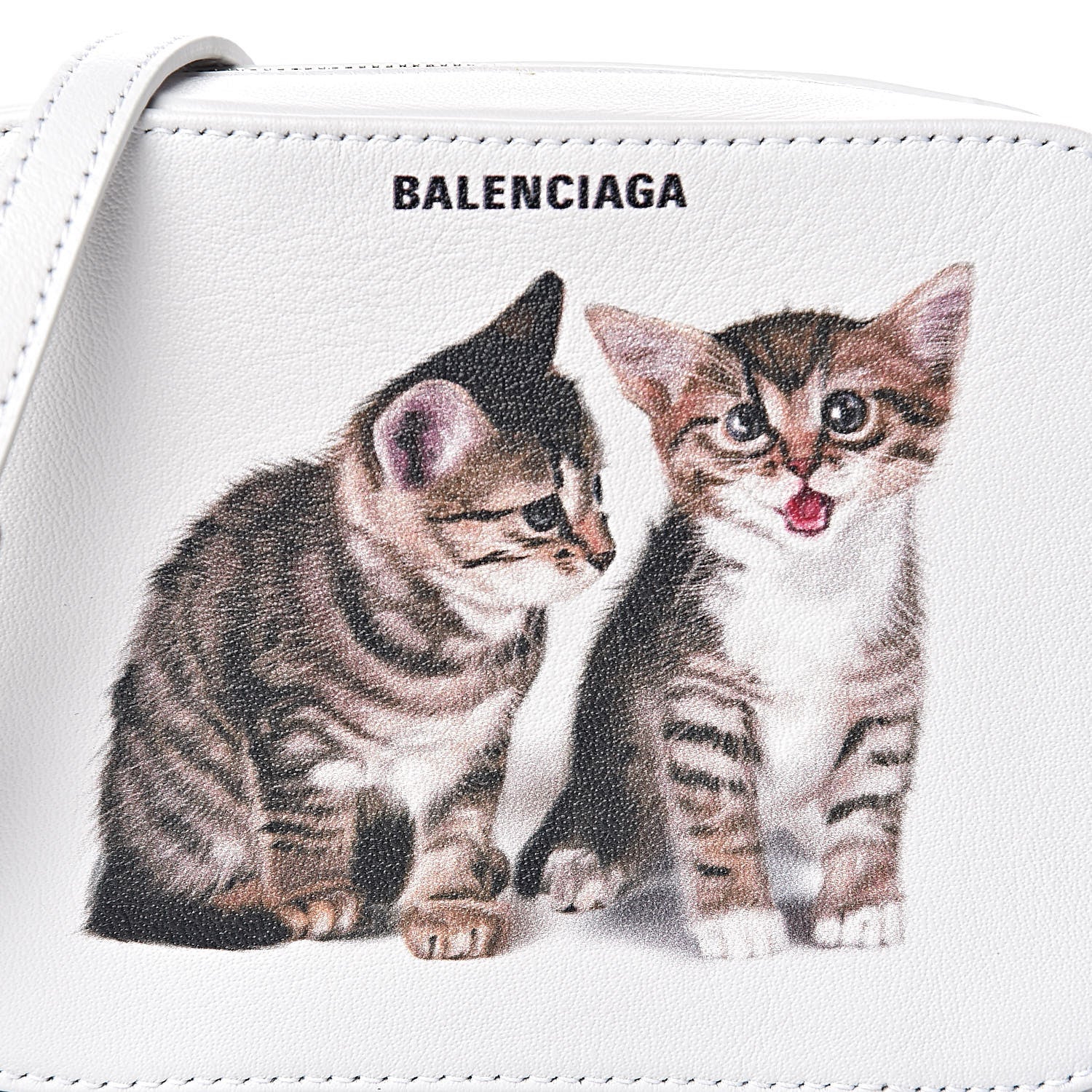 Balenciaga Calfskin Kittens Logo XS Everyday Camera Bag White 13 of 13