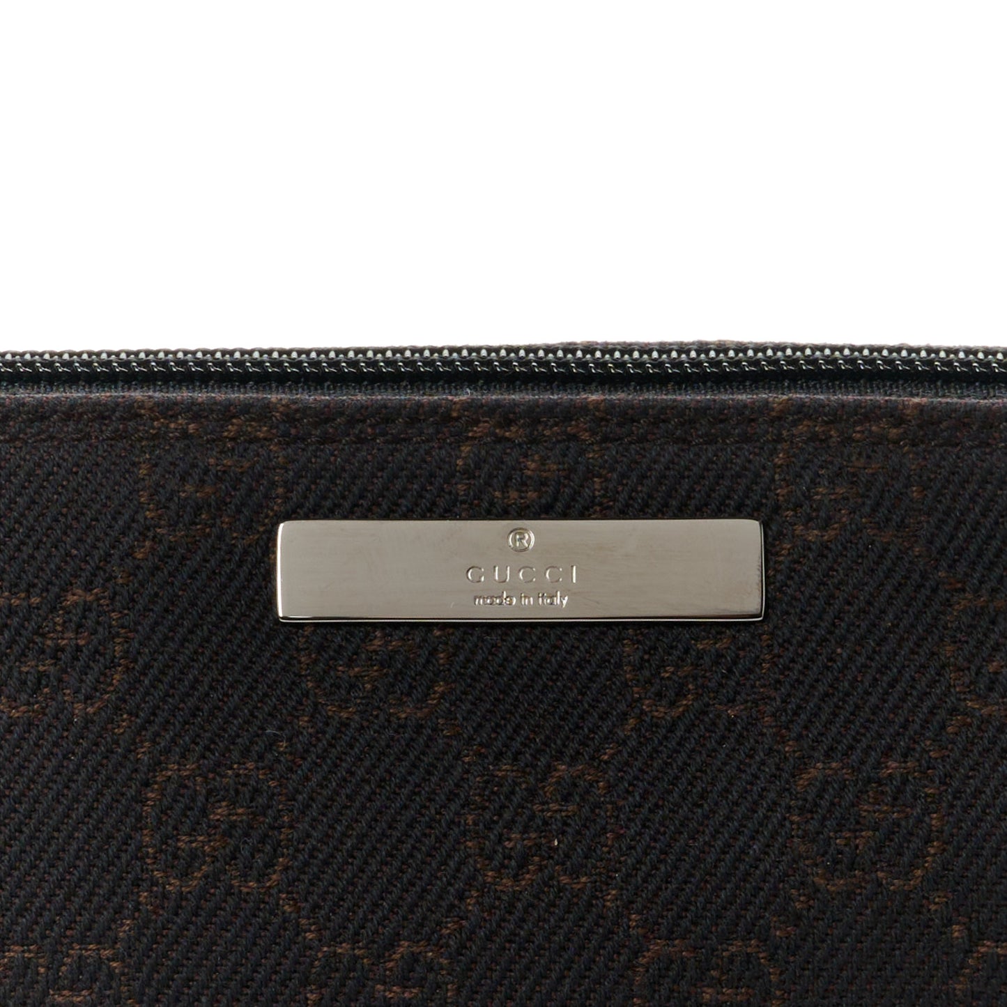 Denim Monogram Boat Pochette Dark Brown