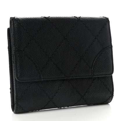 Chanel Caviar Outdoor Ligne French Wallet Black 3 of 10