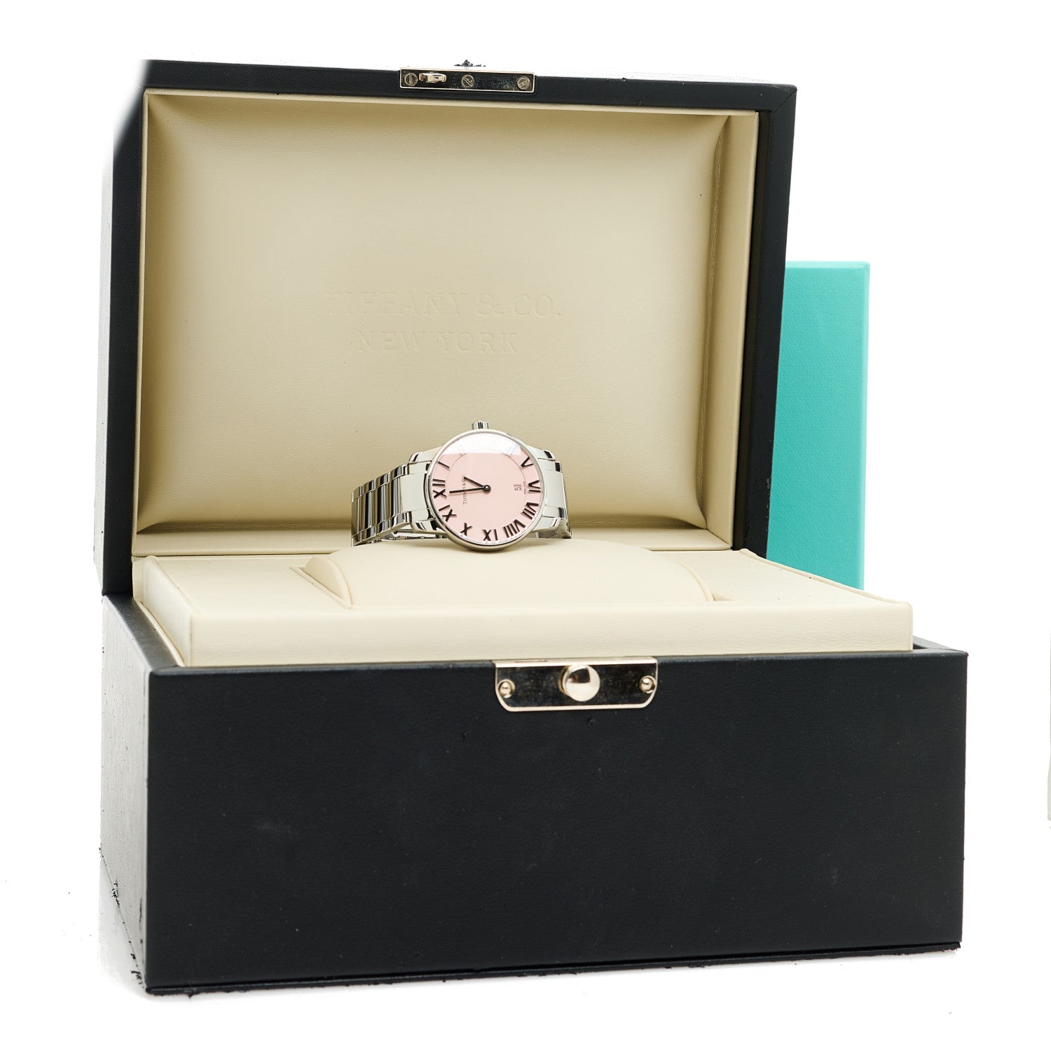 Tiffany Stainless Steel 29mm Atlas 2-Hand Quartz Watch Pink
