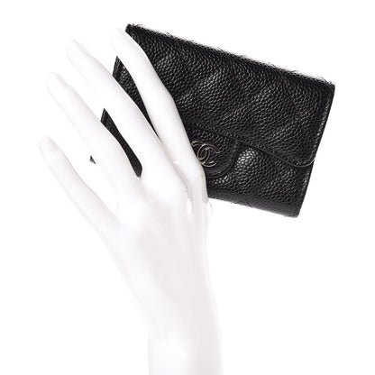 Chanel Caviar Quilted Flap Card Holder Black 2 of 9