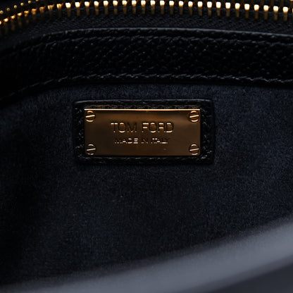 Tom Ford Pebbled Calfskin Medium Jennifer Zip Tote Black 6 of 8