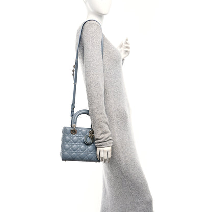 Christian Dior Lambskin Cannage Small My ABCDior Lady Dior Cloud Blue 2 of 10