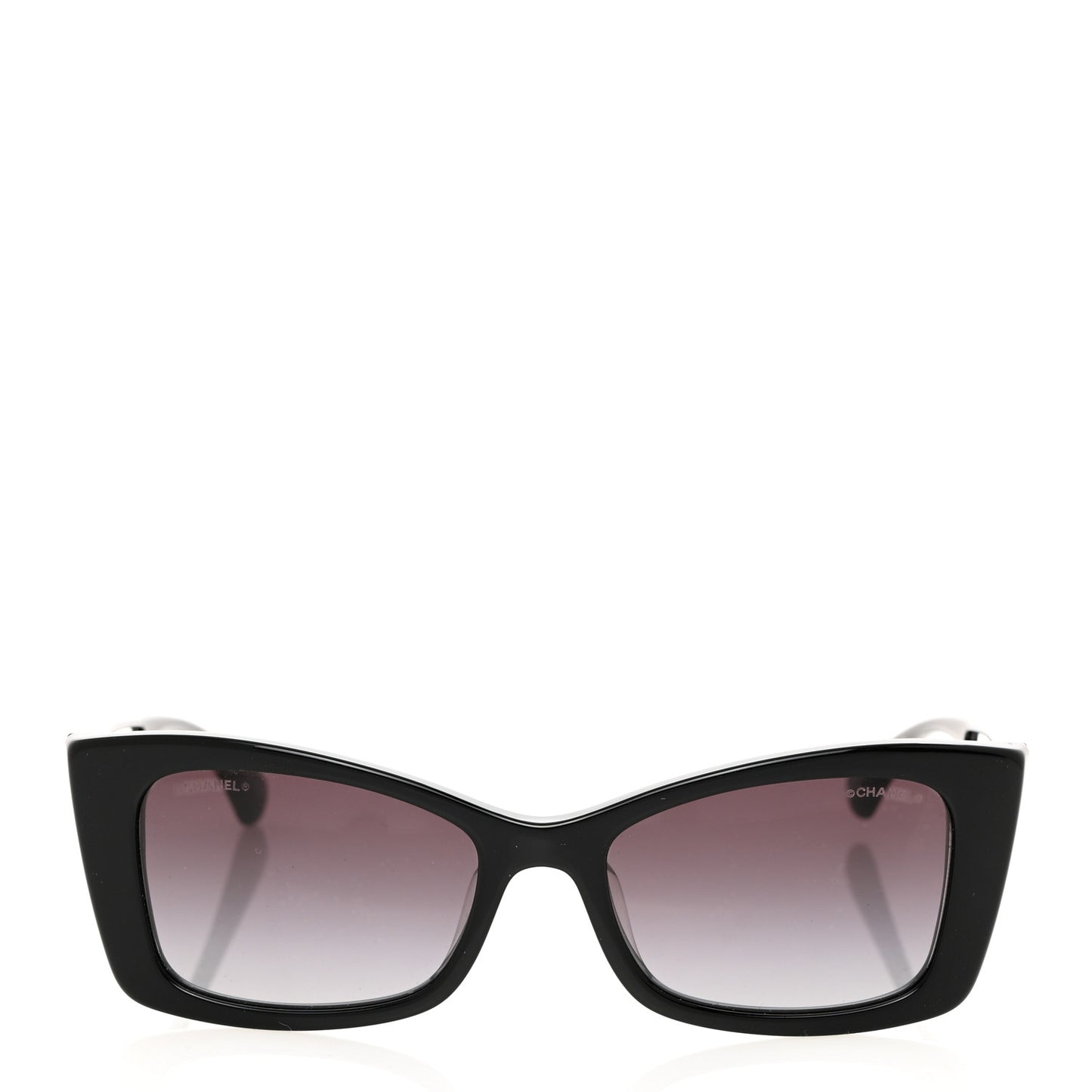 Acetate CC Rectangle Sunglasses 5430-A Black