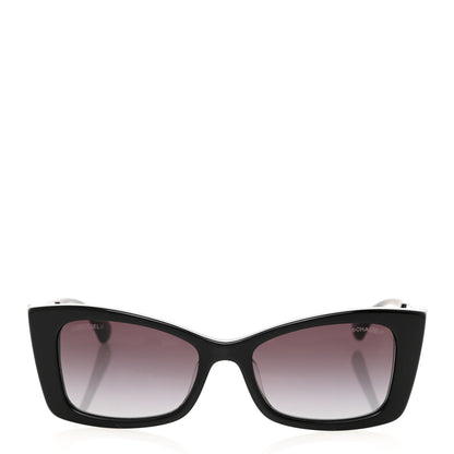 Chanel Acetate CC Rectangle Sunglasses 5430-A Black 2 of 7