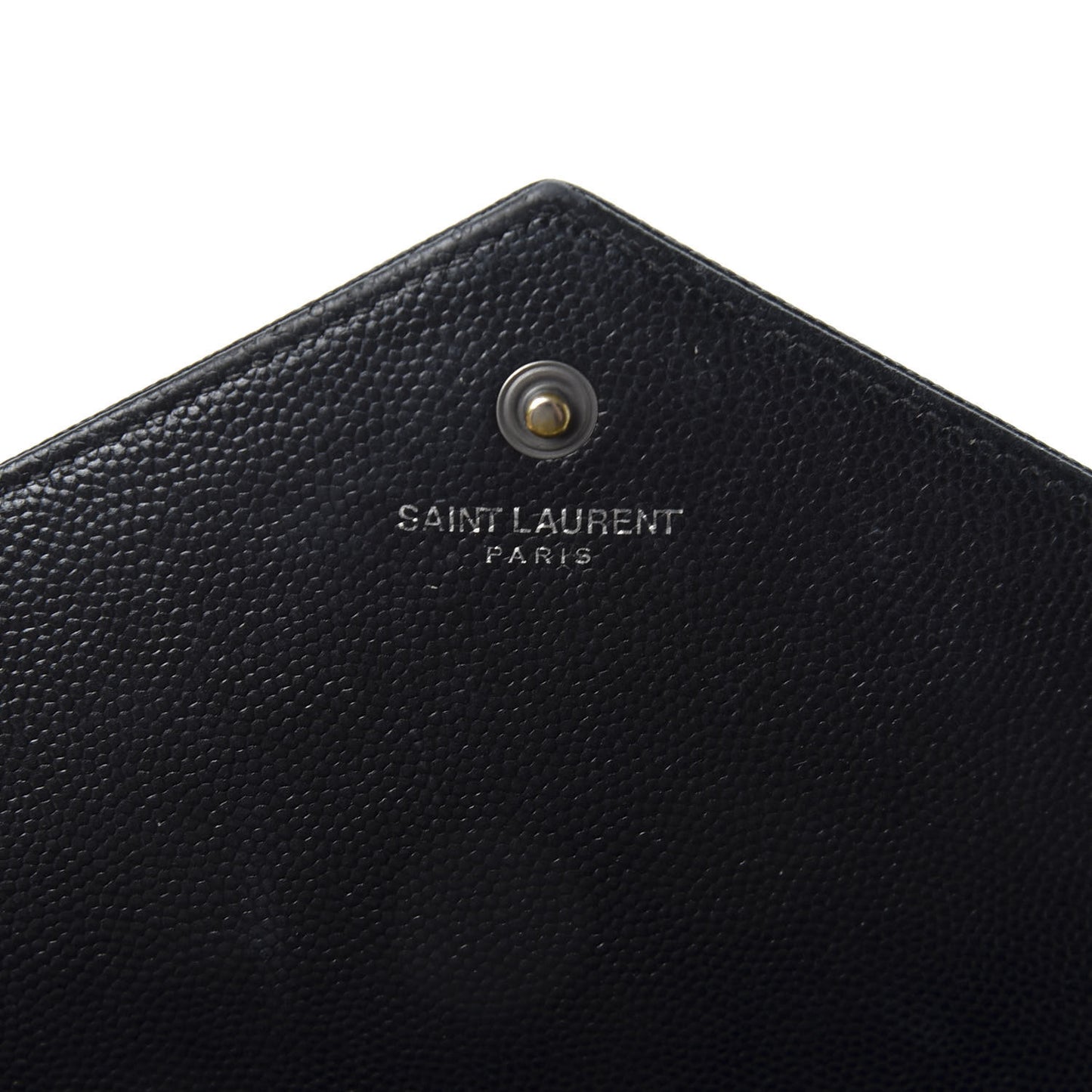 Grain De Poudre Matelasse Chevron Monogram Chain Wallet Black