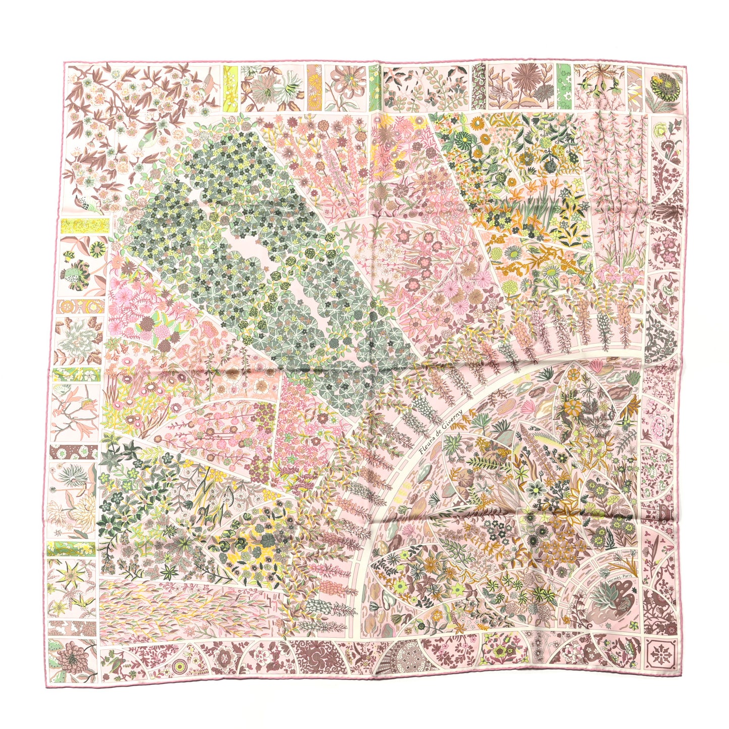 Silk Fleurs De Giverny Scarf 90