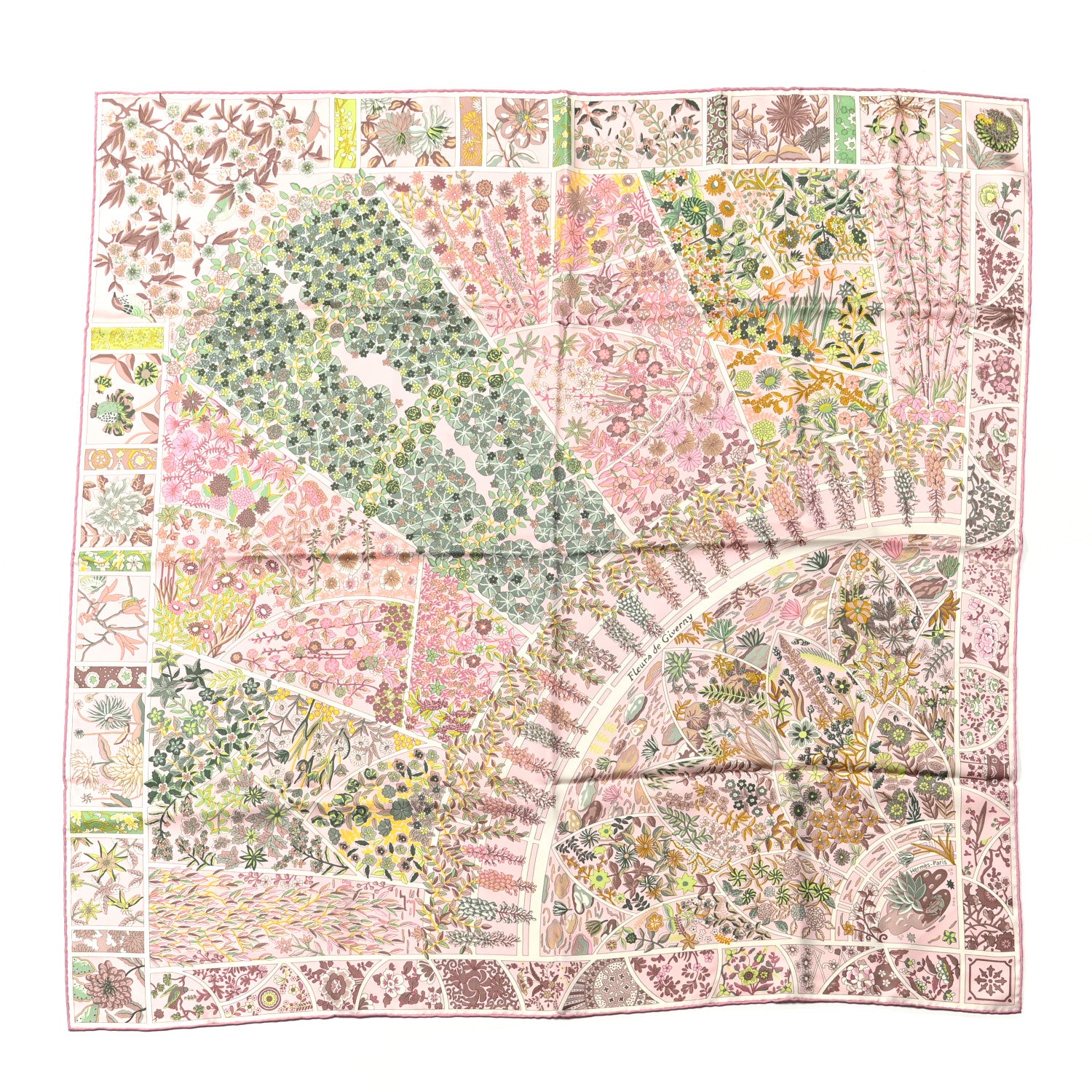 Hermes Silk Fleurs De Giverny Scarf 90 1 of 5