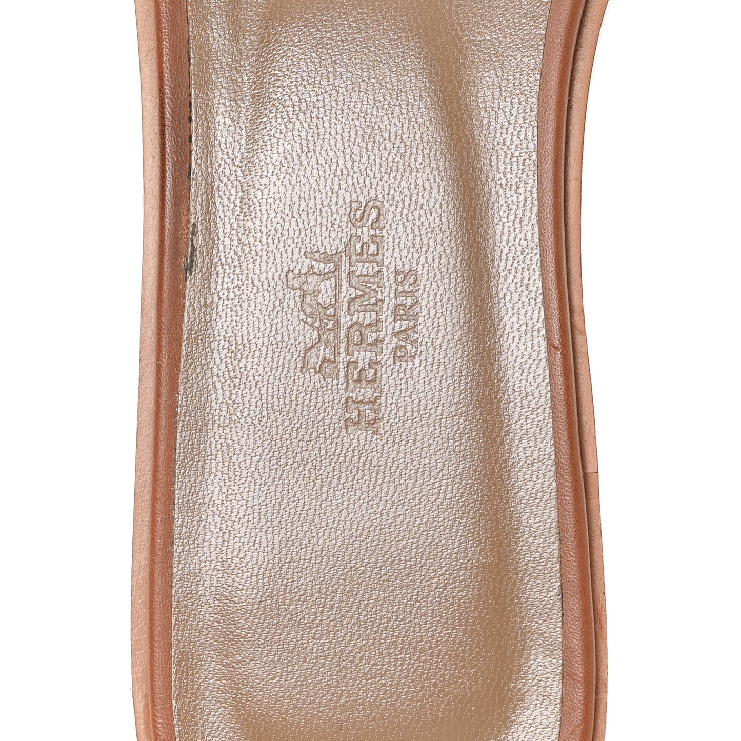 Box Calfskin Oran Sandals 37.5 Gold