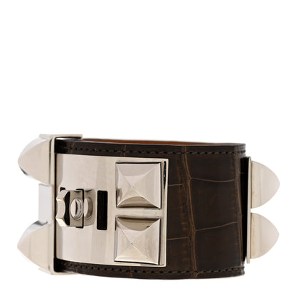 Hermes Matte Alligator Collier De Chien CDC Bracelet XS Ebene 3 of 6