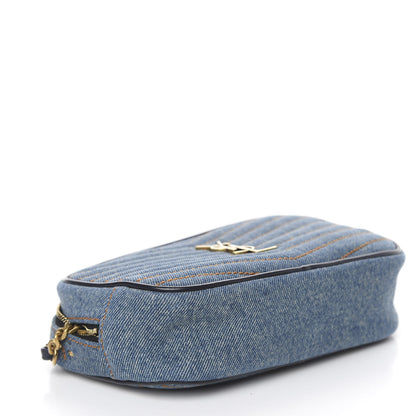 Saint Laurent Denim Matelasse Monogram Mini Lou Camera Bag California Blue 4 of 10