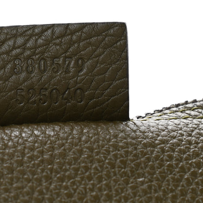 Gucci Soft Grained Calfskin Small Jackie Bucket Bag Green 10 of 10
