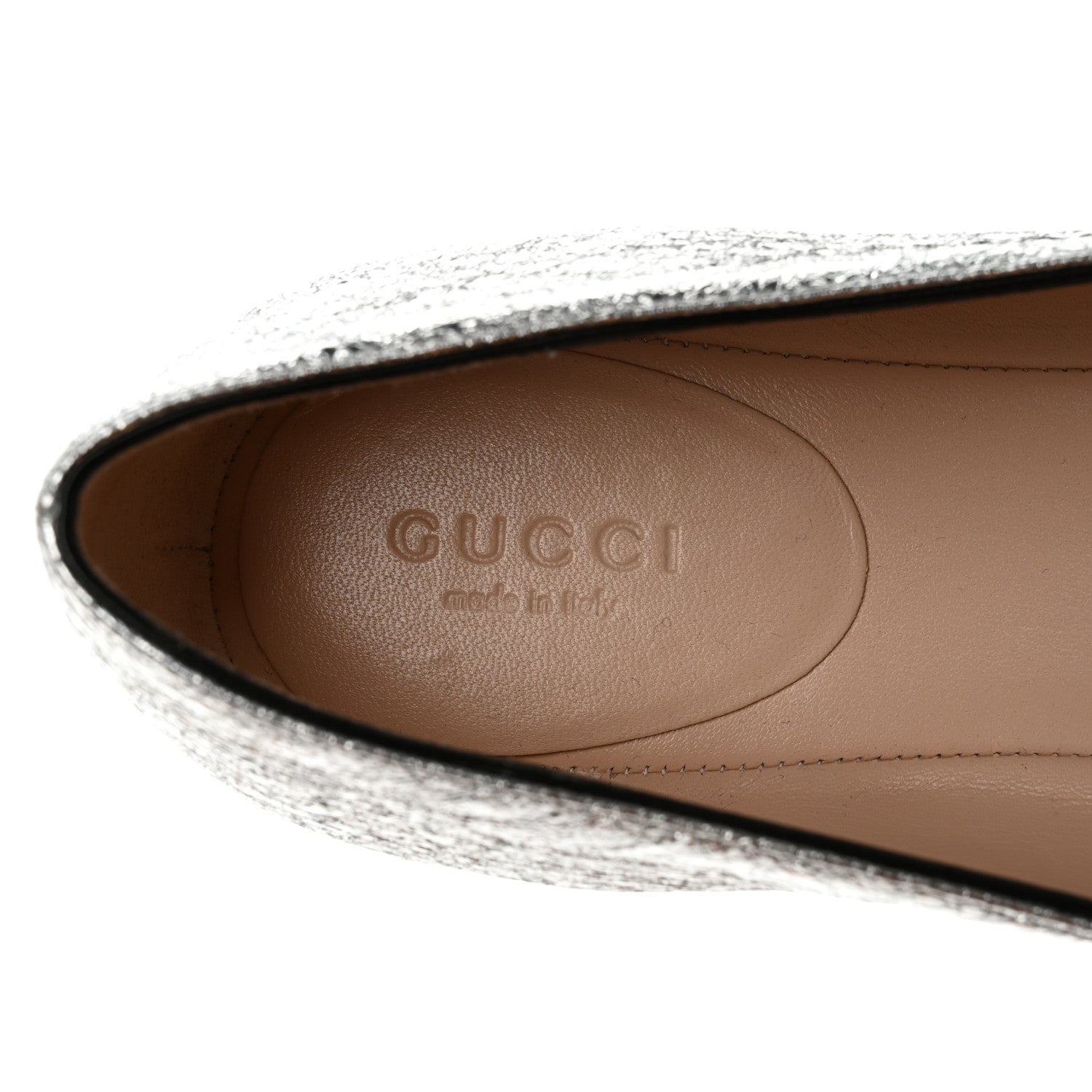 Gucci Galassia GG Marmont Fringe Flats 37.5 Argento 7 of 9