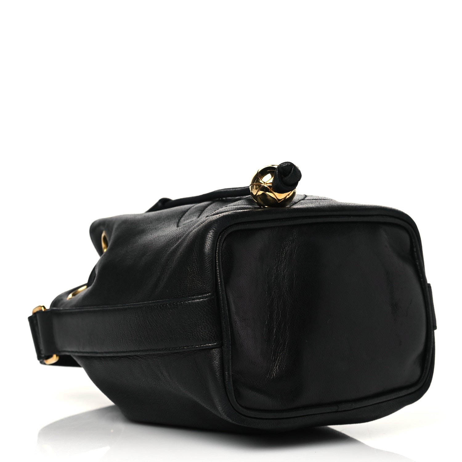 Chanel Lambskin Mini CC Drawstring Bag Black 7 of 25