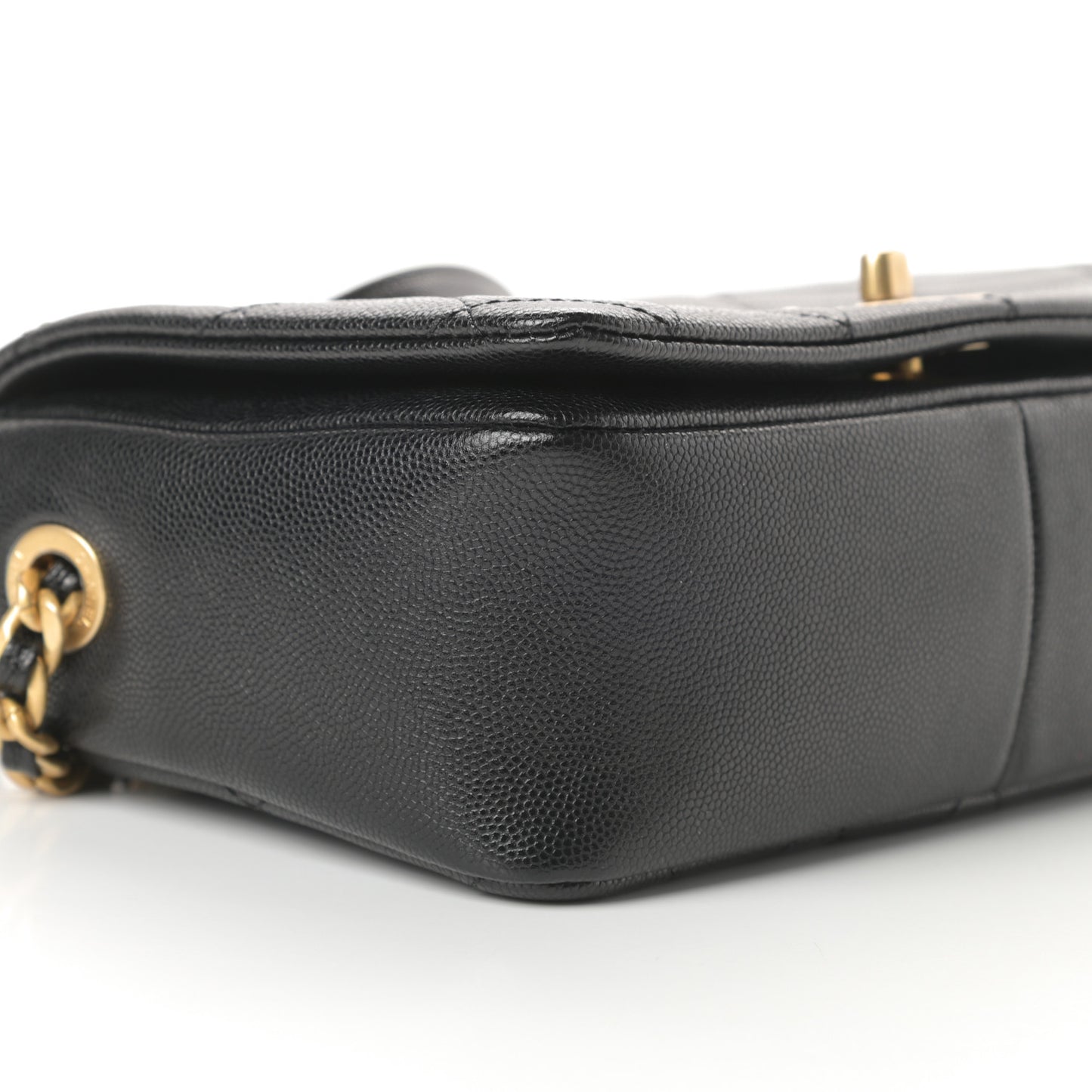 Caviar Quilted Small Fashion Therapy Flap Bag Black