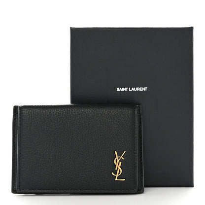 Saint Laurent Calfskin Monogram Coin Pouch Black 8 of 8