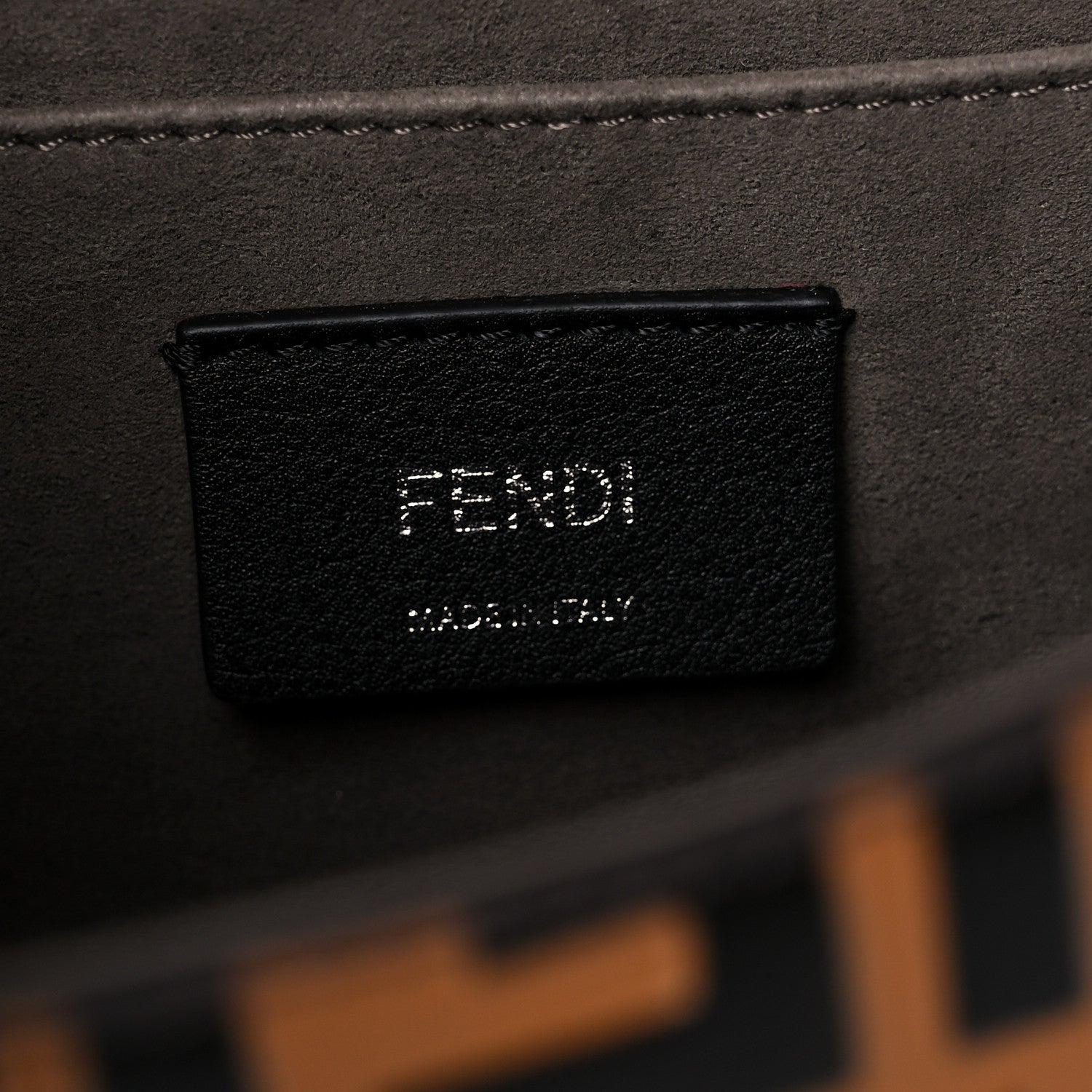 Fendi Vitello Century F is Fendi Whipstitch Threads FF Embossed Kan I Shoulder Bag Tobacco Orzo 5 of 12