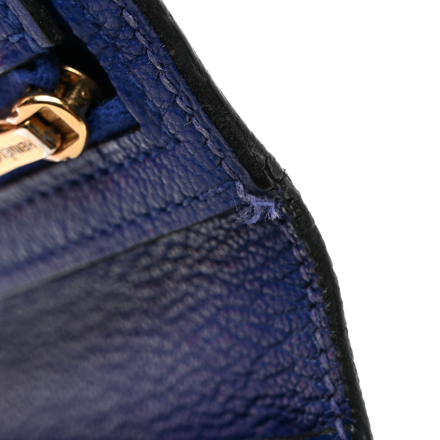 Hermes Chevre Mysore Bearn Gusset Wallet Bleu Electrique 11 of 13