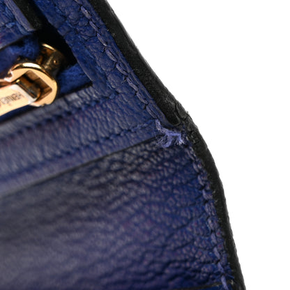 Hermes Chevre Mysore Bearn Gusset Wallet Bleu Electrique 11 of 13
