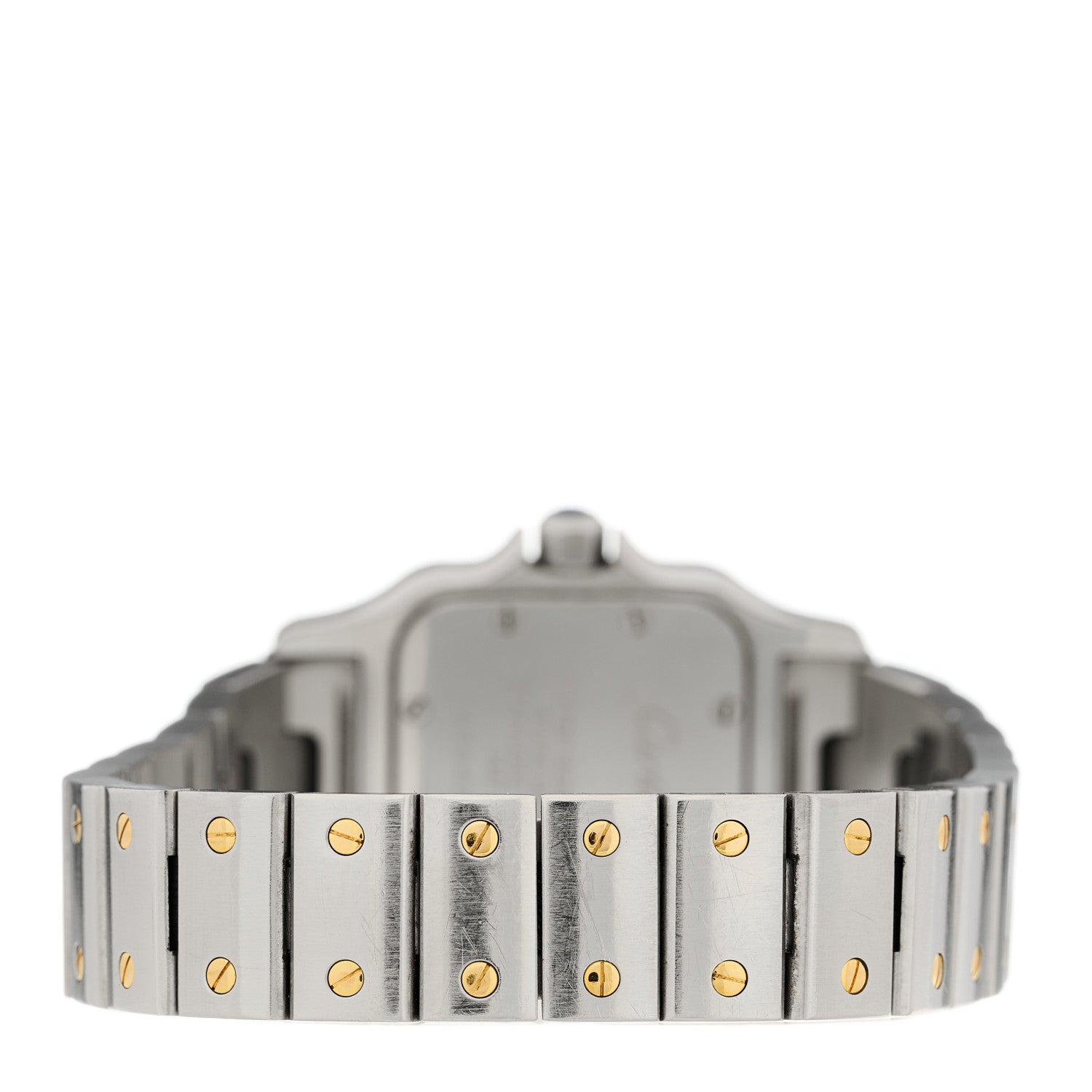 Cartier Stainless Steel 18K Yellow Gold 24mm Santos De Galbee Quartz Watch 3 of 4