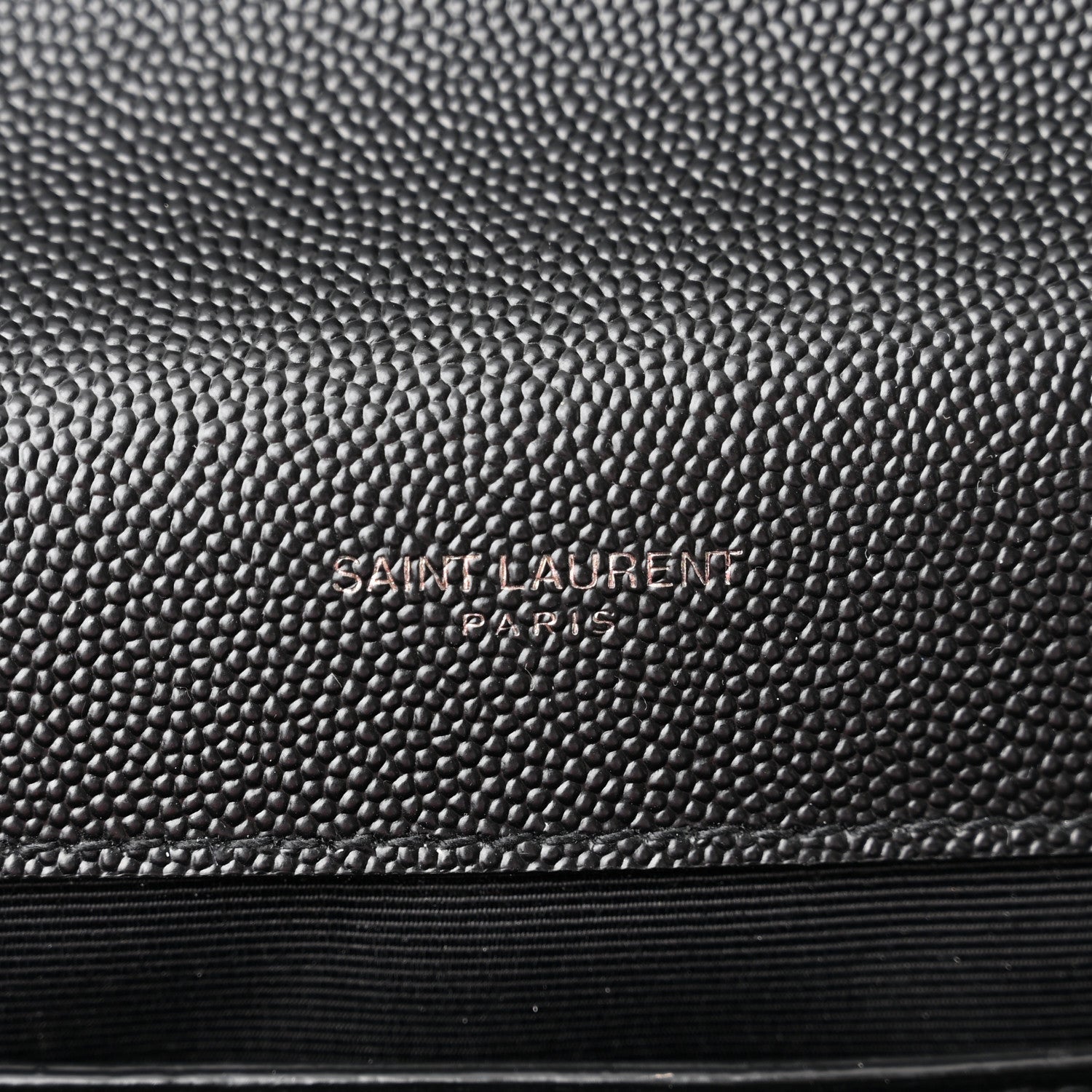Saint Laurent Grain De Poudre Textured Mixed Matelasse Triquilt Medium Monogram Satchel Black 6 of 9