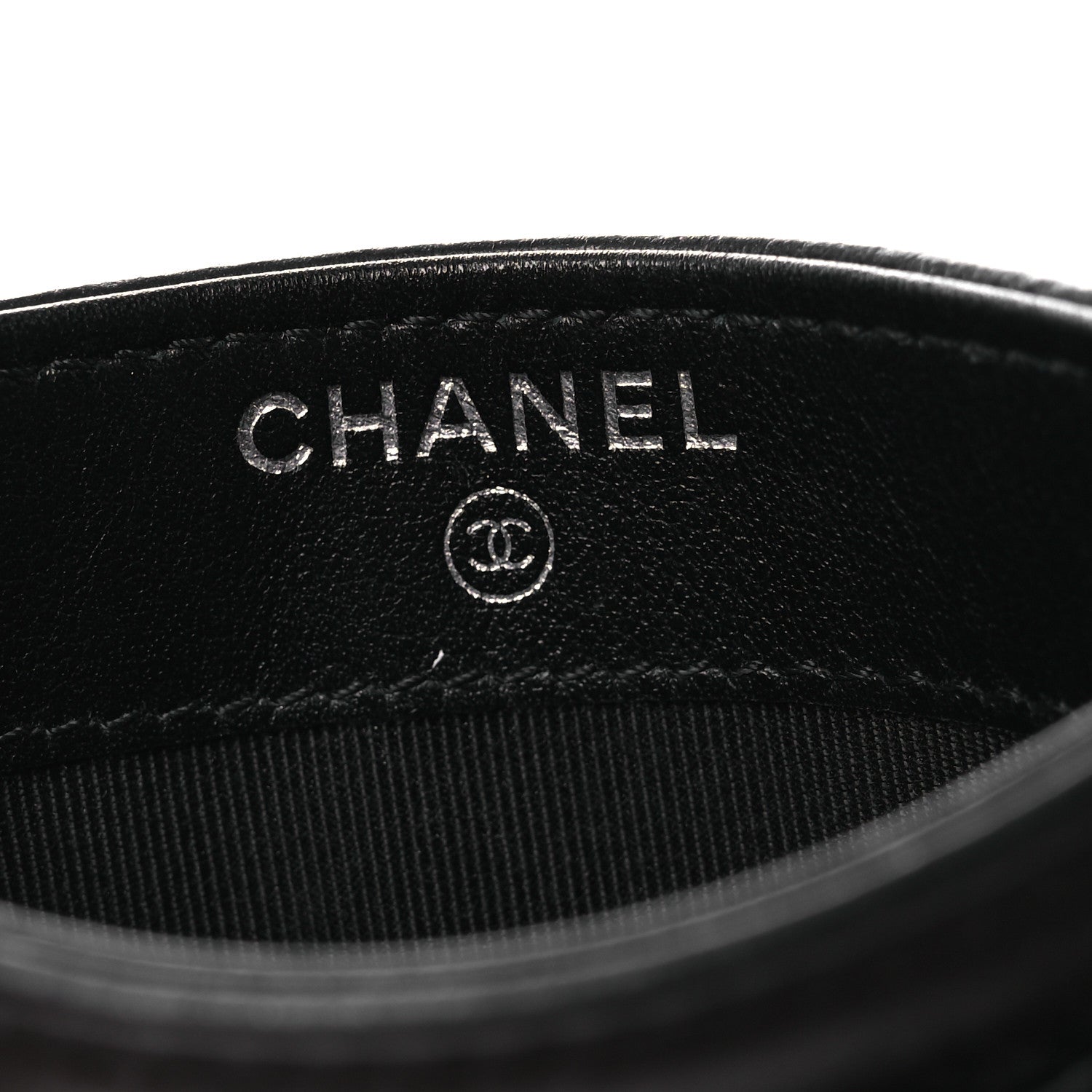 Chanel Aged Calfskin Chevron Quilted Gabrielle Card Holder So Black 6 of 9