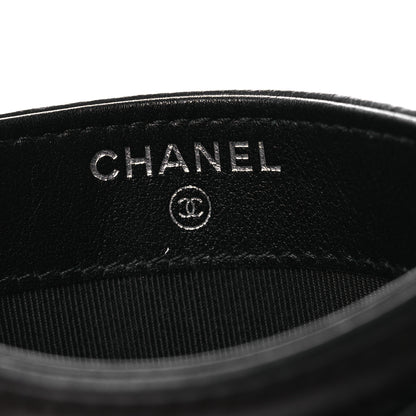 Chanel Aged Calfskin Chevron Quilted Gabrielle Card Holder So Black 6 of 9