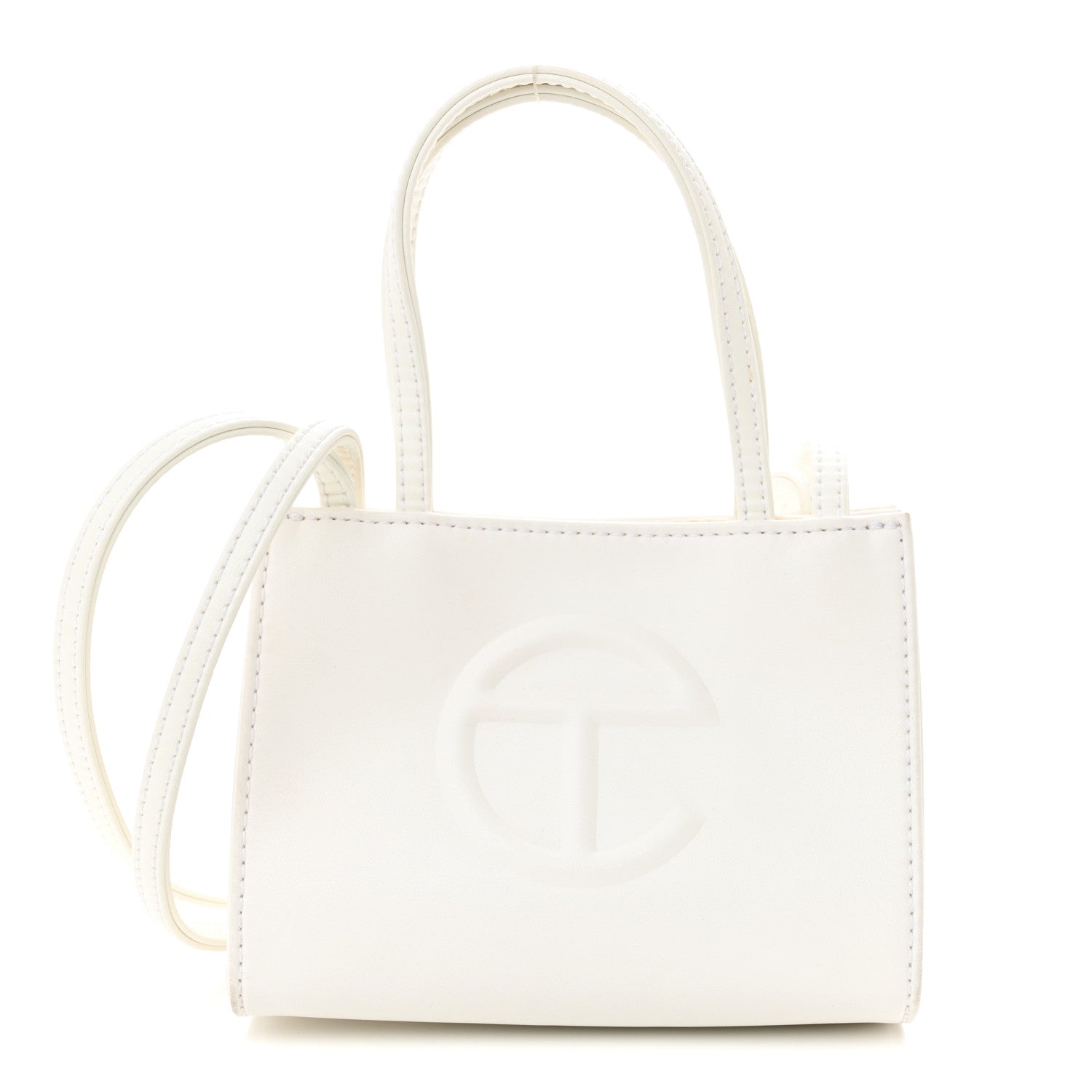 Telfar Vegan Leather Small Shopping Bag White 1 of 12