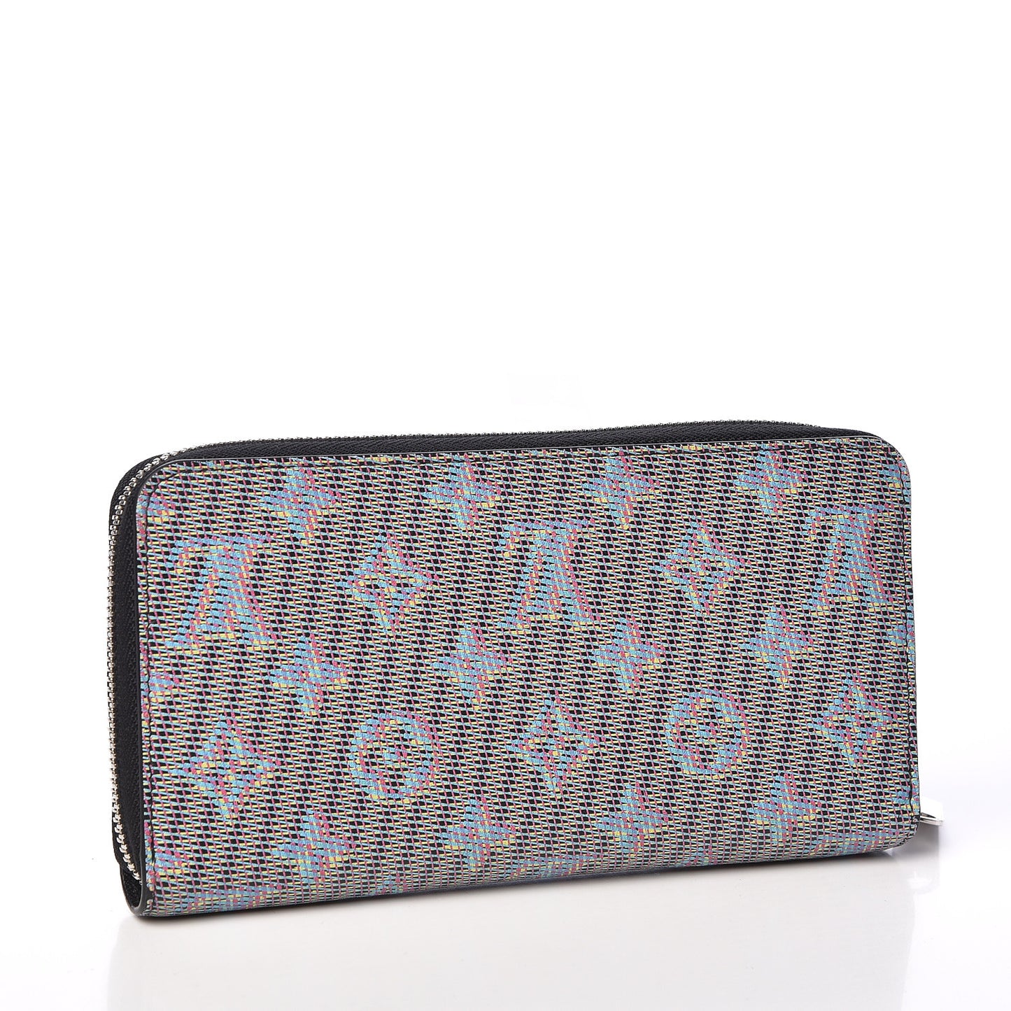 Calfskin Monogram LV Pop Zippy Wallet Blue
