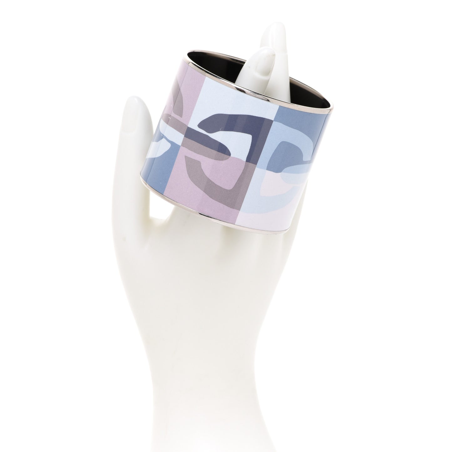 Enamel Printed Mega Wide Optique Chaine D'Ancre Bracelet 70
