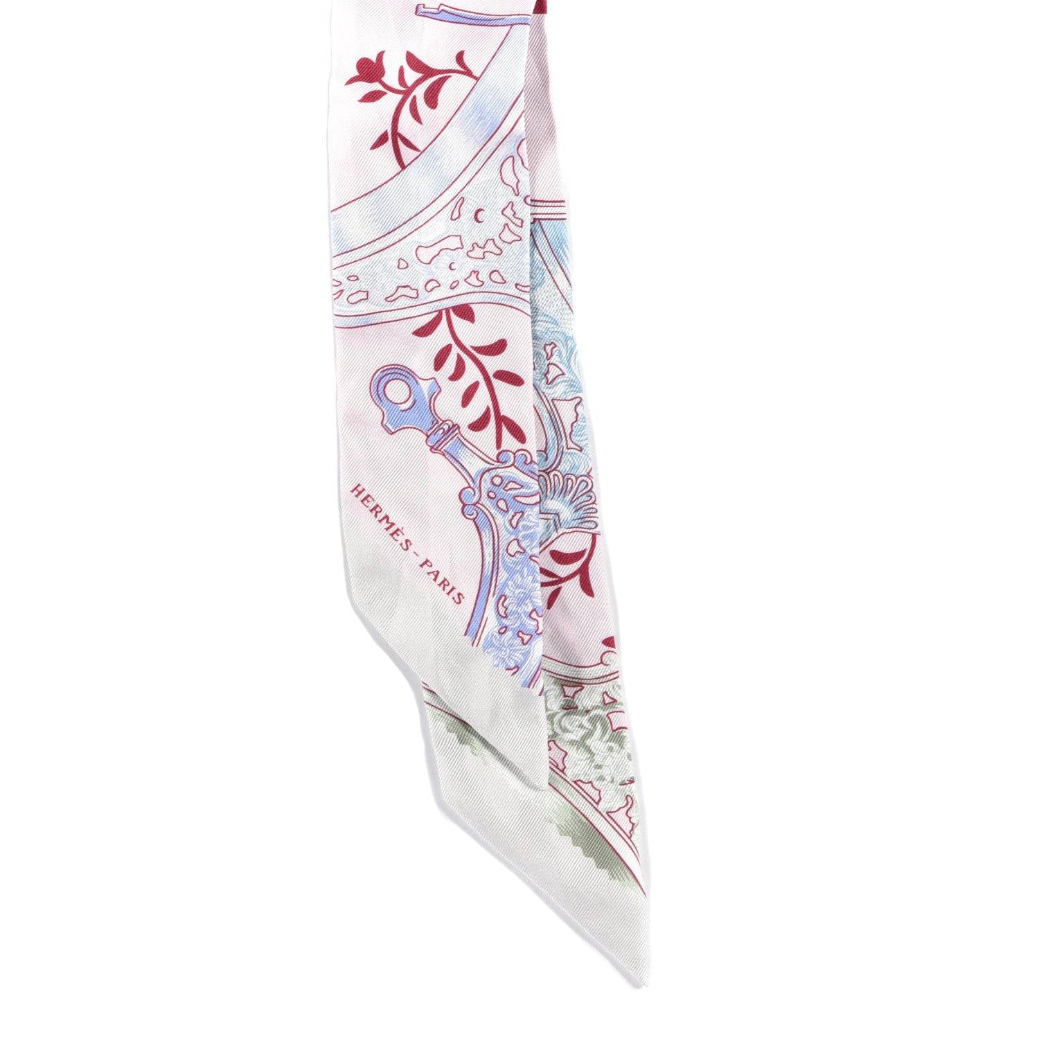 Hermes Silk Etriers Remix Twilly Rose Pale Bordeaux 2 of 4