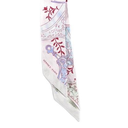 Hermes Silk Etriers Remix Twilly Rose Pale Bordeaux 2 of 4