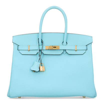 Hermes Epsom Birkin 35 Bleu Atoll 1 of 10