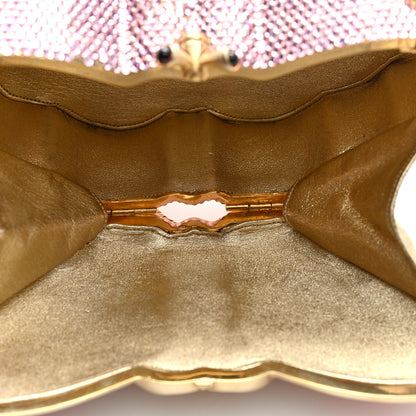 Judith Leiber Crystal Butterfly Celestrina Minaudiere Clutch Gold Pink 6 of 10