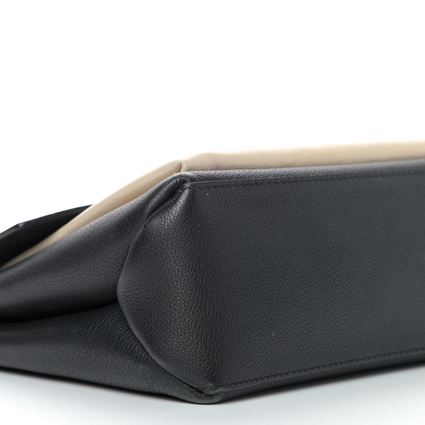 Soft Calfskin My Lockme Top Handle Vanille Black