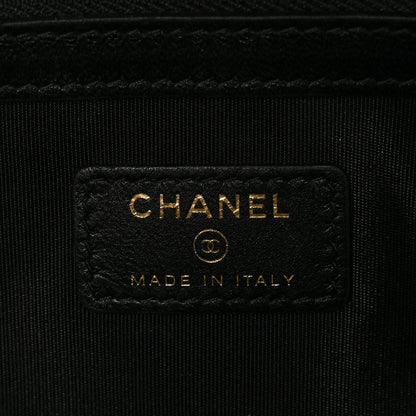 Chanel Tweed PVC Lambskin Large Pouch Black 6 of 9