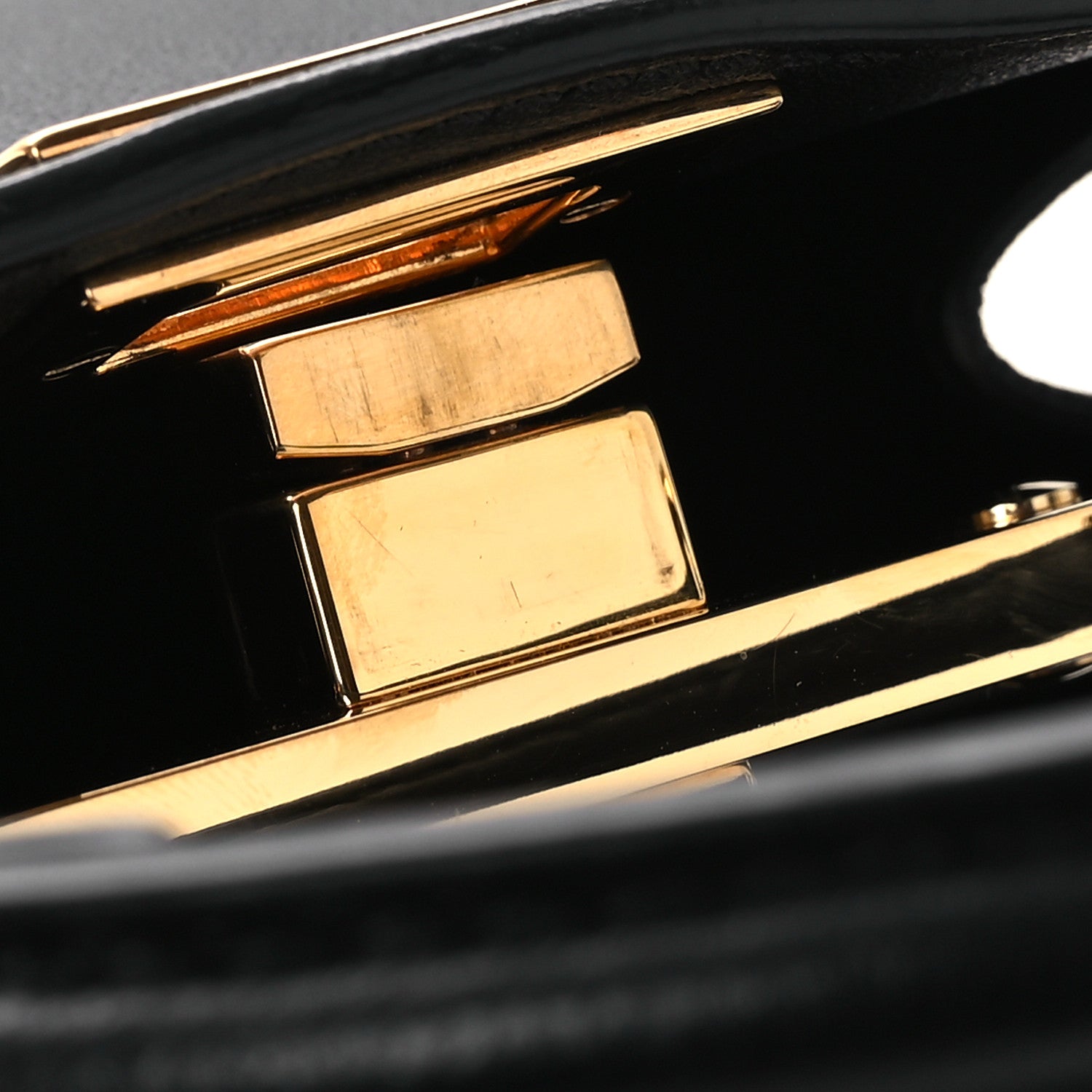 Fendi Shiny Nappa Petite Peekaboo I SEE U Satchel Black 12 of 13