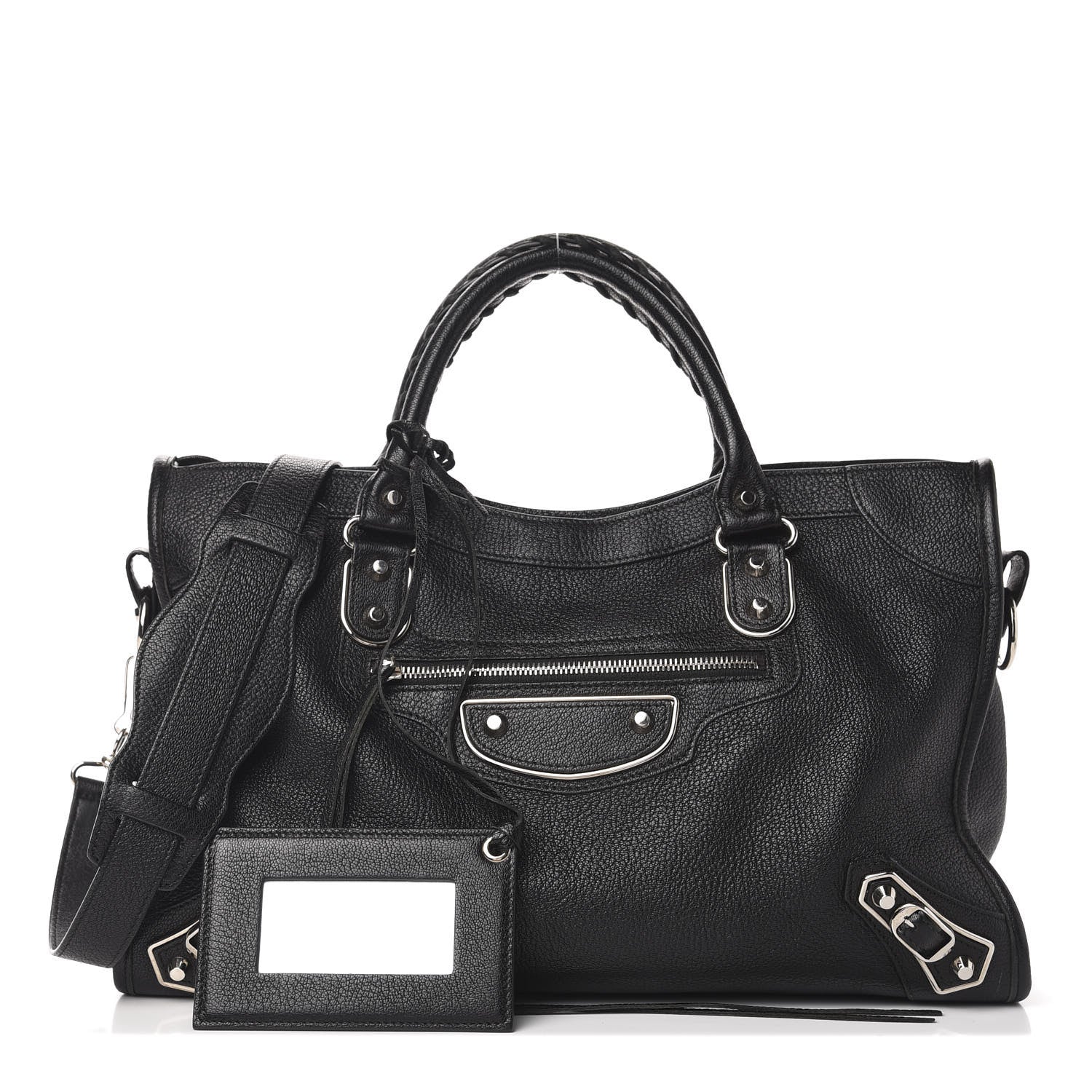 Balenciaga Chevre Silver Metallic Edge Hardware City Black 1 of 11