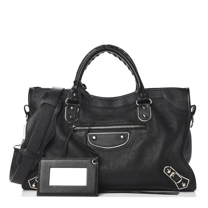 Balenciaga Chevre Silver Metallic Edge Hardware City Black 1 of 11