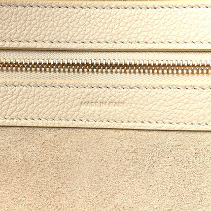 Celine Soft Grained Calfskin Small Belt Cabas Phantom Cream 7 of 10