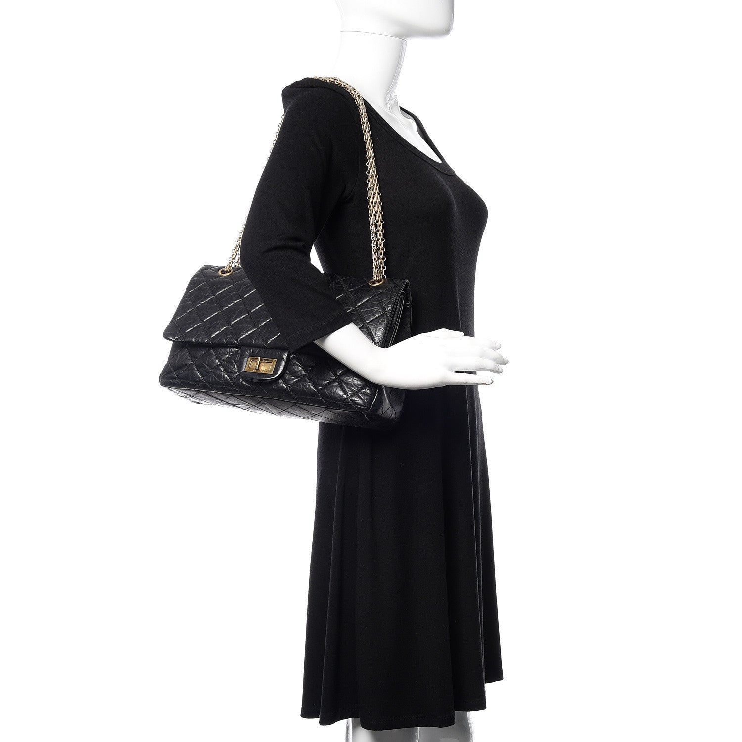 Chanel Aged Calfskin Quilted 2.55 Reissue 227 Flap Black 3 of 16