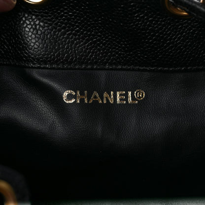 Chanel Caviar CC Drawstring Shoulder Bag Black 5 of 8