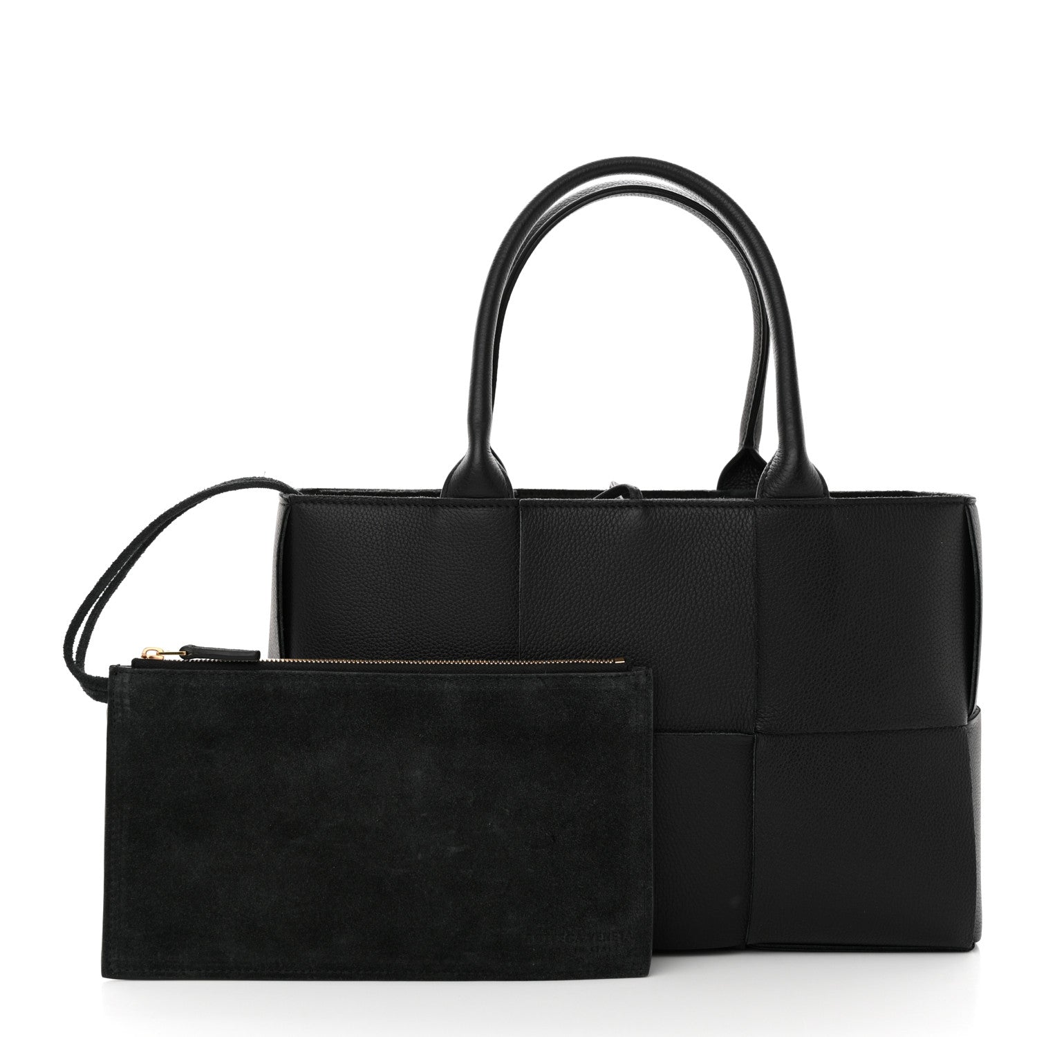 Bottega Veneta Grained Calfskin Intrecciato Small Arco Tote Black 3 of 12