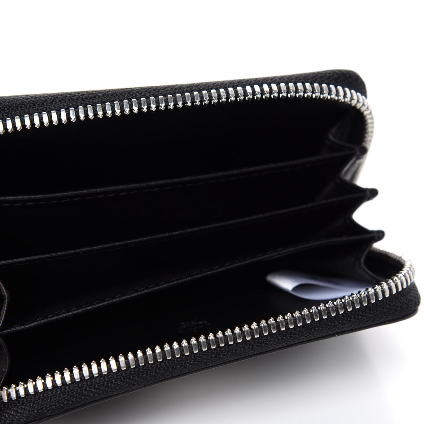 Calfskin Mini Pop Rabbit Zipped Card Wallet Black