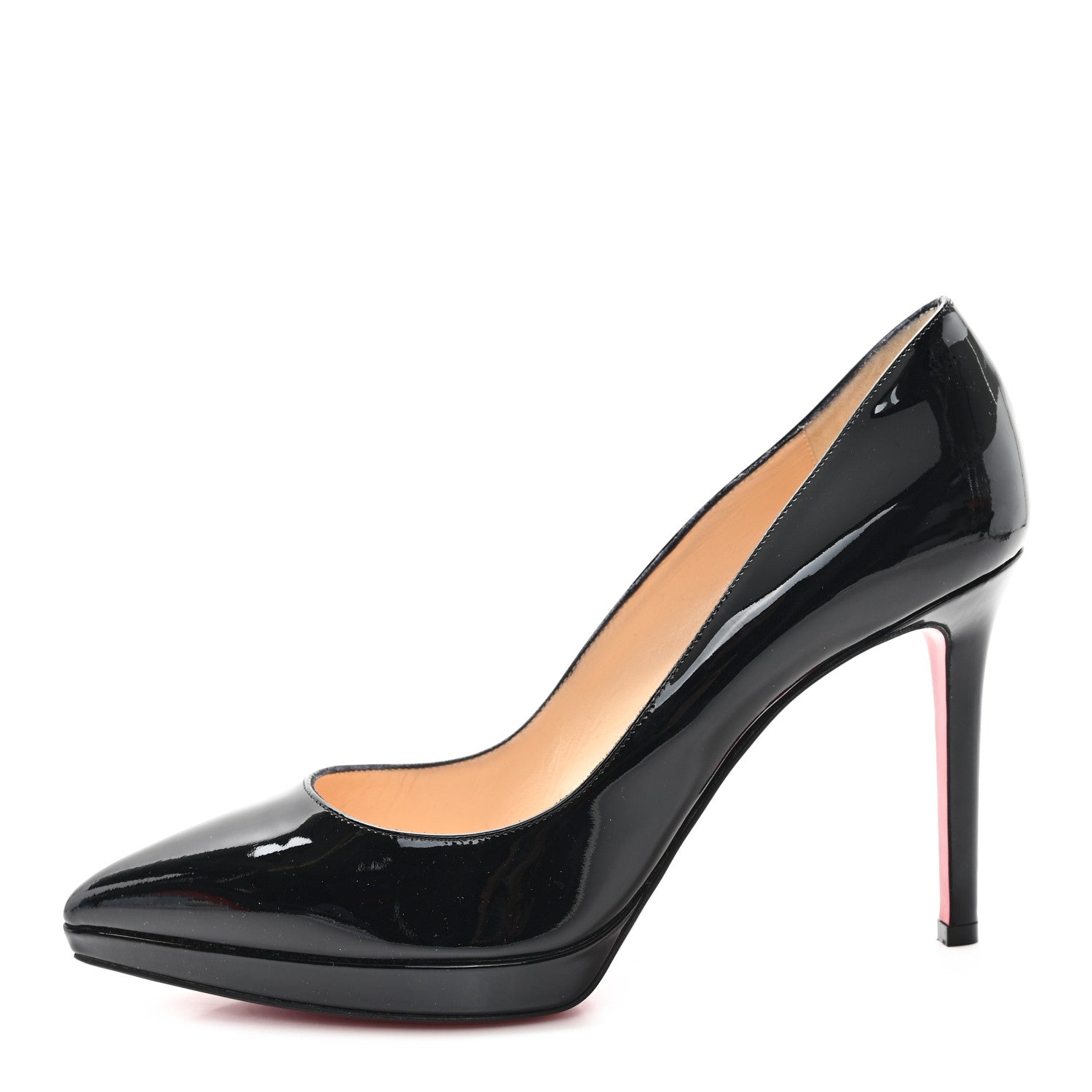 Christian Louboutin Patent Pigalle Plato 100 Pumps 39 Black 1 of 8
